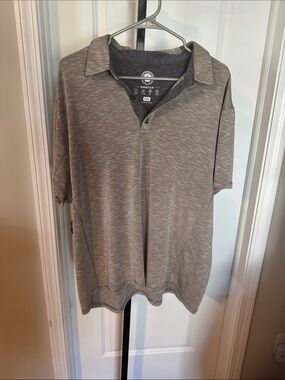 Roundtree & Yorke Men's Heathered Khaki Polo